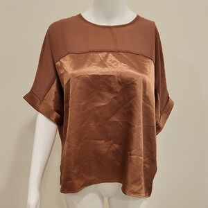 Vine & Love Shimmering Brown Blouse
